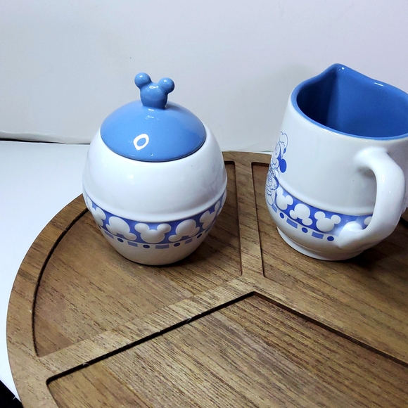Authentic original Disney Parks Mickey Blue Sugar&Creamer - Picture 4 of 12